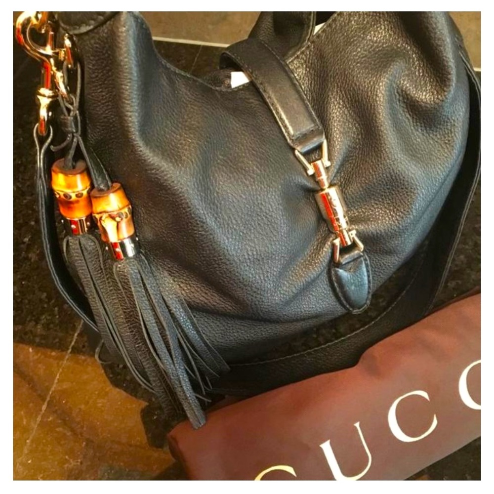 Gucci - Jackie Leather Shoulder Bag Black